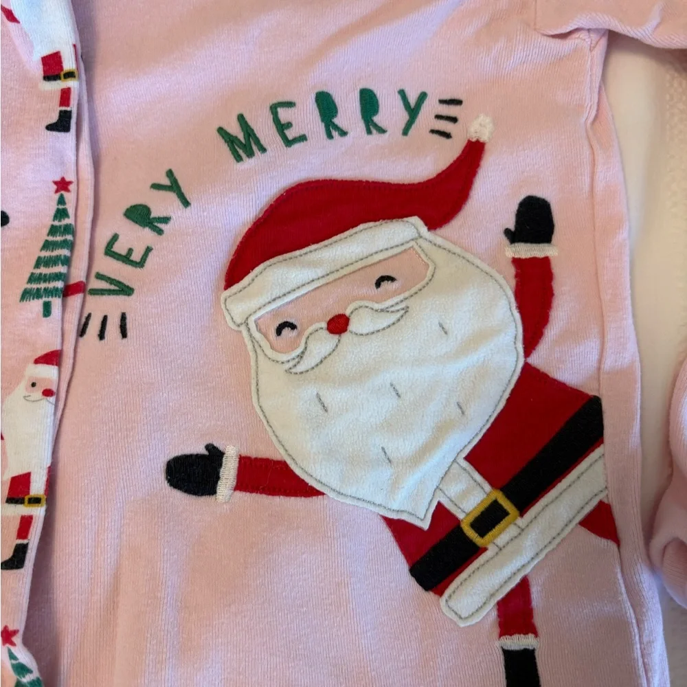 Carter's Pink Santa Holiday Pajama Set